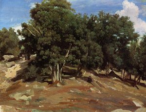 Fontainebleau - Black Oaks Of Bas-breau — Jean-baptiste-camille Corot, Barbizon School Realism