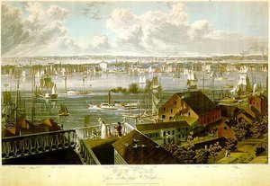 New York From Brooklyn Heights — William James Bennett