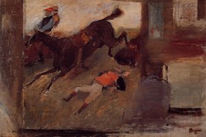 Studio Interior With 'the Steeplechase' — Edgar Degas