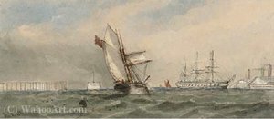 Scenes In The Dockyard At Chatham — William Calcott Knell