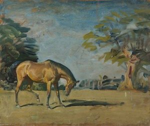 A Horse In A Landscape — Sir Alfred James Munnings