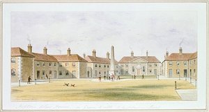 View Of Charles Hopton''s Alms Houses — Thomas Hosmer Shepherd