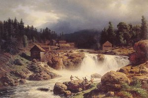 Norwegian Landscape — Herman Herzog, Romanticism