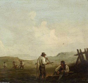 Reapers At Rest And At Work In A Field — George Morland