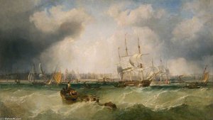 A Busy Shipping Lane Off Liverpool — Clarkson Frederick Stanfield