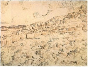 Mountain Landscape Seen Across The Walls — Vincent Willem Van Gogh, Post-impressionism