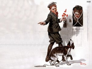 Is He Coming — Norman Rockwell