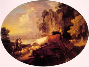 River Landscape With Rustic Lovers — Thomas Gainsborough