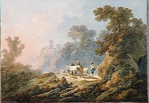 Paysage Avec Troupeau — Jean-baptiste Pillement