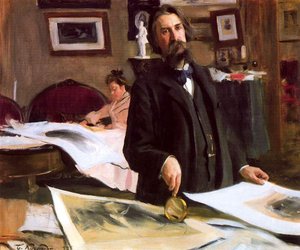 Portrait Of Vasily Mathé — Boris Mikhailovich Kustodiev