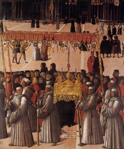 Procession In Piazza San Marco (detail) — Gentile Bellini
