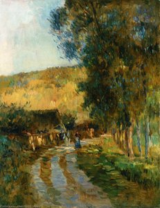 Road In The Vallee De Liton — Albert-charles Lebourg