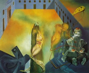 Untitled (composition - Courtyard Of The Escorial With Figure And Sebastian De Morra, Veldzquez's Dwarf), 1982 — Salvador Dalí