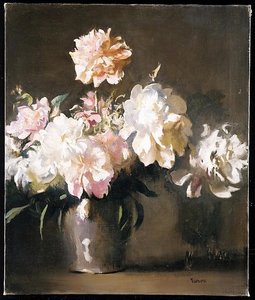 Still Life Vase Of Peonies — Edmund Charles Tarbell