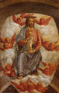 Christ Welcoming The Virgin In Heaven — Andrea Mantegna, Renaissance