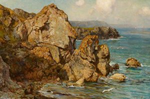 A Rocky Coast — Ernest Albert Waterlow