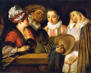 The Coquettes — Jean-antoine Watteau, Rococo