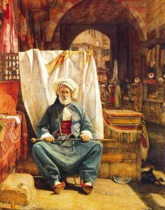 The Carpet Seller. El Khan Khalil, Cairo — John Frederick Lewis