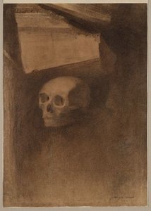 Through The Crack A Death's-head Was Projected — Odilon Redon