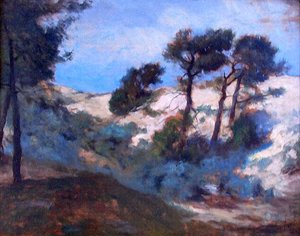 Dunes And Scrub Pine, (painting) — William Henry Howe