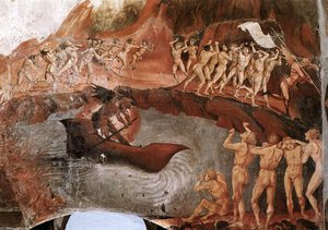 The Damned Being Plunged Into Hell (detail) — Luca Signorelli