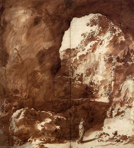 Figures beneath the Arches of a Classical Ruin