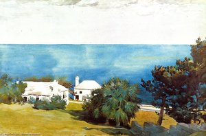 Shore At Bermuda — Winslow Homer, American Watercolor
