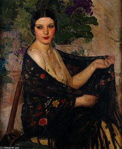 Woman With Mantilla — Anselmo Miguel Nieto