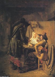 Tric Trac Spieler — Pieter De Hooch