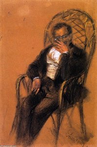 Man With Cigar — Adolph Von Menzel