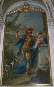 Allegorisches Gemälde Von Stefano Torelli Im Audienzsaal Des Lübecker Rathauses
