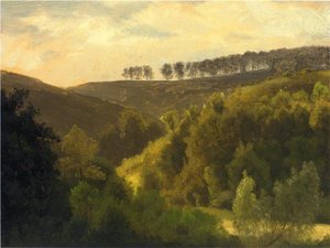 Sunrise Over Forest And Grove — Albert Bierstadt