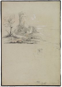 Ruined Castle By A Bay — Thomas Cole