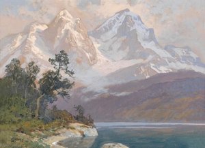 Landscape with a Lake and Mountains