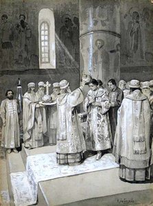 The Wedding And The Adoption Of The Royal Title Of John Iv — Klavdi Vasilievich Lebedev