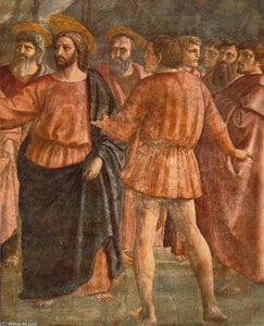Tribute Money (detail) — Masaccio