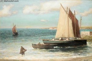 'outside The Harbour, Largo, Fife' — Alexander Young