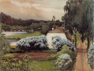 The Foreman's House At Saari Manor (manor In Häme) — Albert Edelfelt, Romanticism