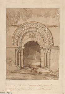 Entrance Into The Cornmarket, Formerly The Chapel Of St. Louis — John Sell Cotman