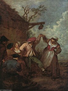 Peasant Dance — Jean-antoine Watteau, Rococo