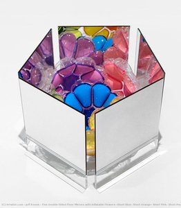 Five Double-sided Floor Mirrors With Inflatable Flowers (short Blue, Short Orange, Short Pink, Short Purple, Short Yellow) — Jeff Koons