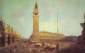 Piazza San Marco - Looking South-west — Canaletto