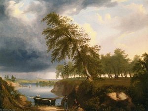 Landscape With Fisherman — Thomas Hewes Hinckley