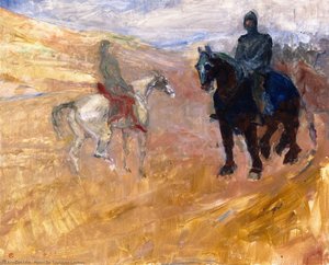 Two Horsemen In Armor — Henri De Toulouse-lautrec
