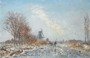 Skaters Near Rotterdam 1 — Johan Barthold Jongkind