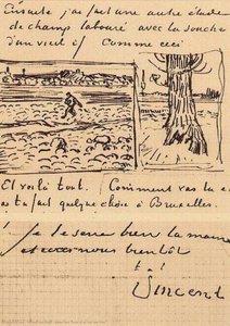 Sower And Trunk Of An Old Yew Tree — Vincent Willem Van Gogh