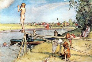 A Good Place For Swimming — Carl Larsson