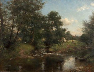 Casting For Trout — William Darling Mckay, Romantic Landscape Painting