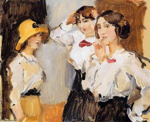 Midinetes In White Blouses Sun — Isaac Lazarus Israels