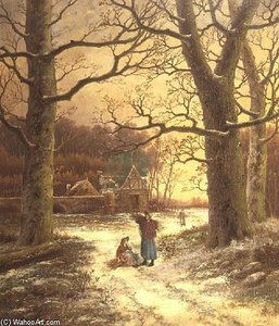 Gathering Winter Fuel — Johannes Hermann Barend Koekkoek